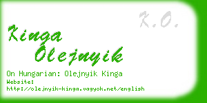 kinga olejnyik business card